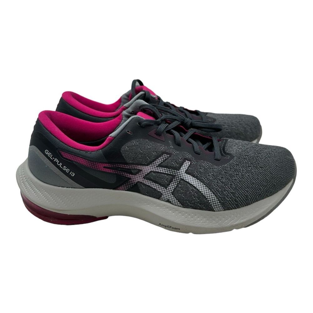 Asics Gel Pulse 13 Shoes Women's‎ Size 9 Gray Pink Running Sneakers 1012B035